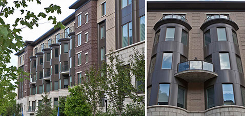 Henley Hudson Condominums by Estolga Aluminum Composite Panels, manufactured by Allied Metal 